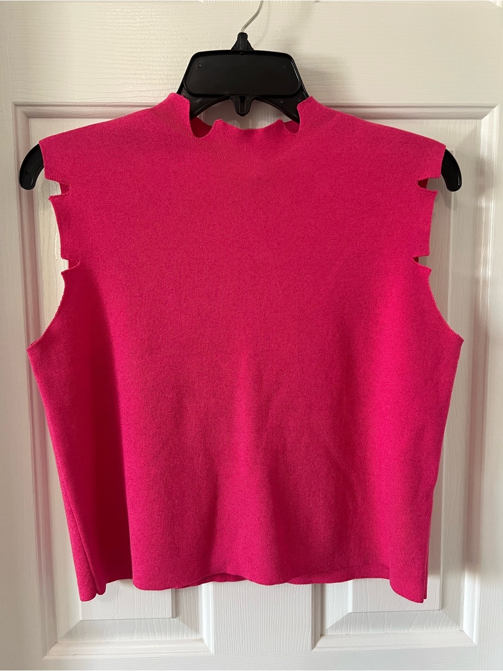 Kerisma Sleeveless Mock Neck Tank Top - Hot Pink